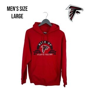 Atlanta Falcons "Rise Up" NFL Hoodie – Men's Size Large‎ – Red – Team Apparel